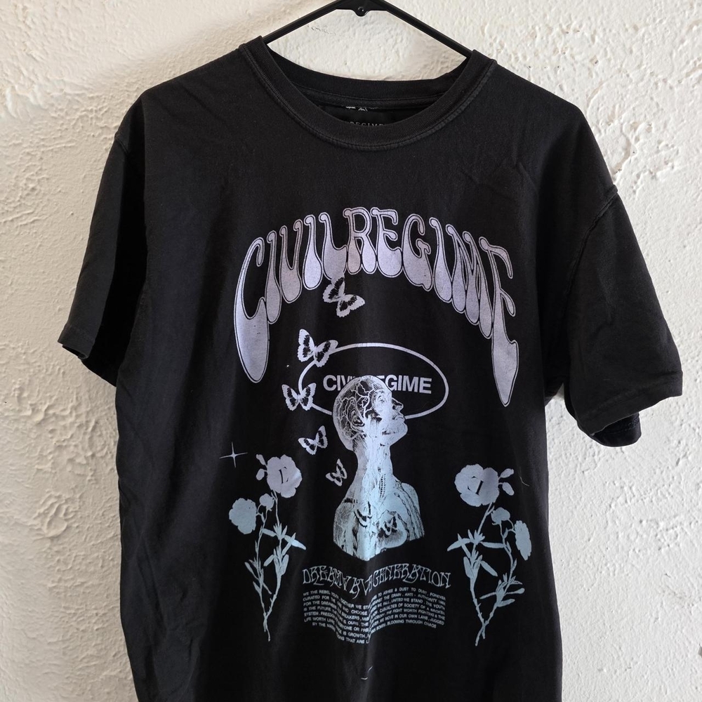 Civil Regime Black Graphic Tee